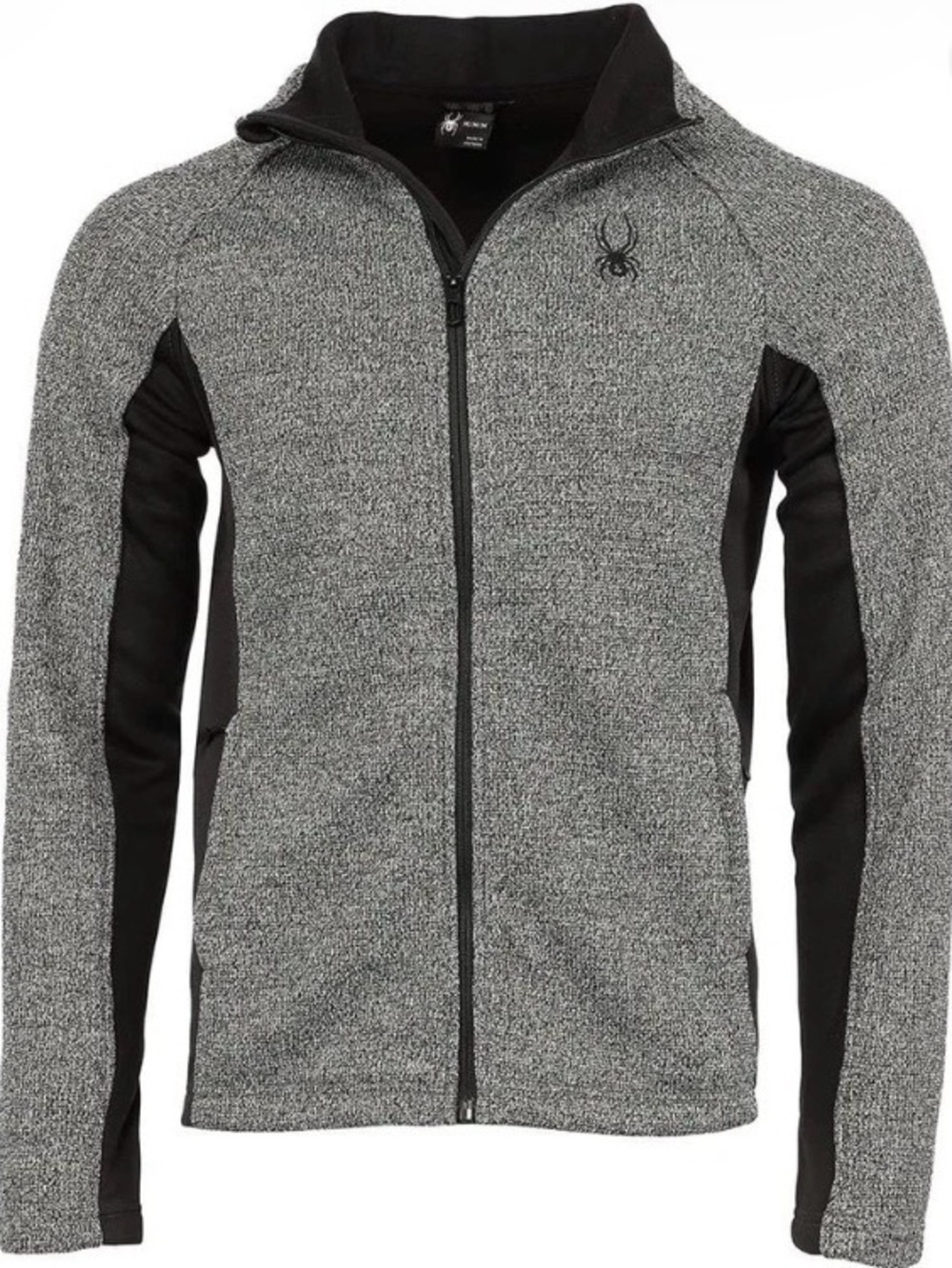 Spyder Men’s Gray and Black Full-Zip Hooded Utility Jacket